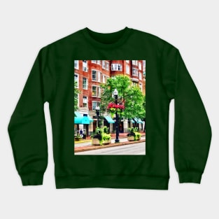 Boston MA - Shops Along Boyleston Street Crewneck Sweatshirt